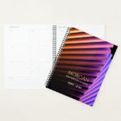 Modern geometrisch ontwerp, gouden naam, jaar (en) planner (Display)