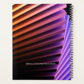 Modern geometrisch ontwerp, gouden naam, jaar (en) planner (Achterkant)