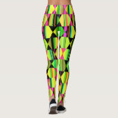 Modern geometrisch ontwerp in geel leggings (Achterkant)