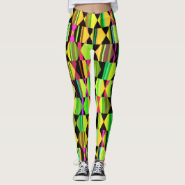 Modern geometrisch ontwerp in geel leggings