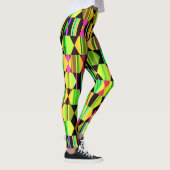 Modern geometrisch ontwerp in geel leggings (Rechts)