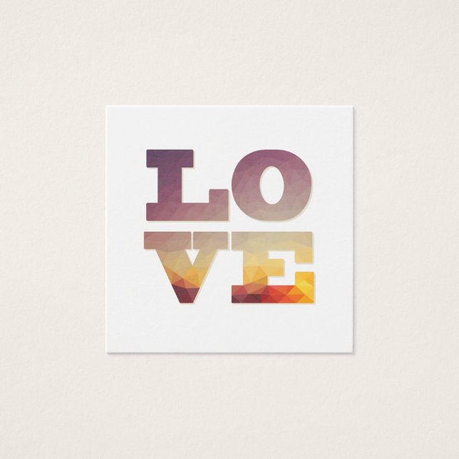 Modern geometrisch ontwerp liefde woord kaart (Voorkant)