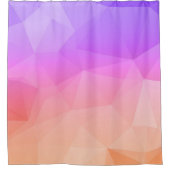 Modern geometrisch ontwerp Paarse tot roze gradati Douchegordijn (Voorkant)