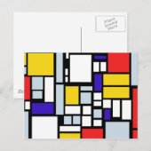 Modern geometrisch ontwerp, primaire kleuren briefkaart (Voorkant / Achterkant)