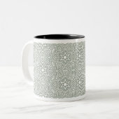modern geometrisch ontwerp tweekleurige koffiemok (Voorkant links)