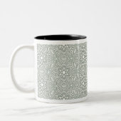 modern geometrisch ontwerp tweekleurige koffiemok (Links)