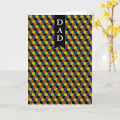 Modern Geometrisch Ontwerp Vaderdag Kaart (Gele Bloem)