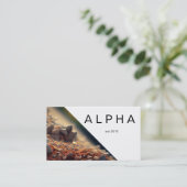 Modern geometrisch ontwerp voor rietconstructie visitekaartje (Staand voorkant)