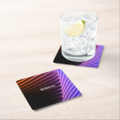 Modern geometrisch ontwerp, witte naam kartonnen onderzetters (Insitu)