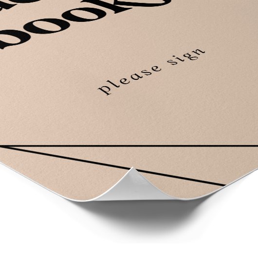 Modern Geometrisch | Oranje gastensignatuur bord Poster (Hoek)