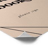 Modern Geometrisch | Oranje Guest Book Bord Poster (Hoek)