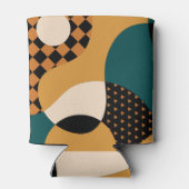 Modern Geometrisch Patchwork: Abstracte Vintage Blikjeskoeler (Achterkant)