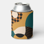 Modern Geometrisch Patchwork: Abstracte Vintage Blikjeskoeler (Blikje Achterkant)