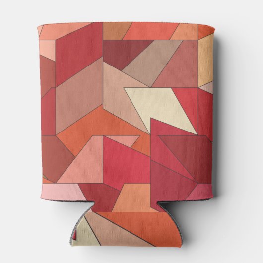 Modern geometrisch patroon blikjeskoeler (Achterkant)