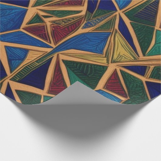 Modern geometrisch patroon cadeaupapier (Hoek)