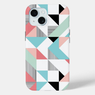 Modern geometrisch patroon iPhone 15 case