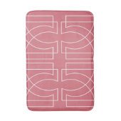 Modern geometrisch patroon Chic Coral Pink Badmat (Voorkant Verticaal)