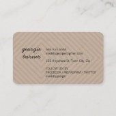 MODERN GEOMETRISCH PATROON diamant zwart wit kraft Visitekaartje (Achterkant)