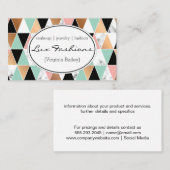 Modern geometrisch patroon | Driehoeken Visitekaartje (Voorkant / Achterkant)