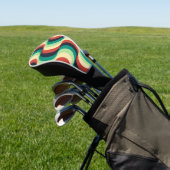Modern geometrisch patroon golfheadcover (Insitu)