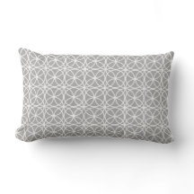 Modern geometrisch patroon grijze lumbar pillow