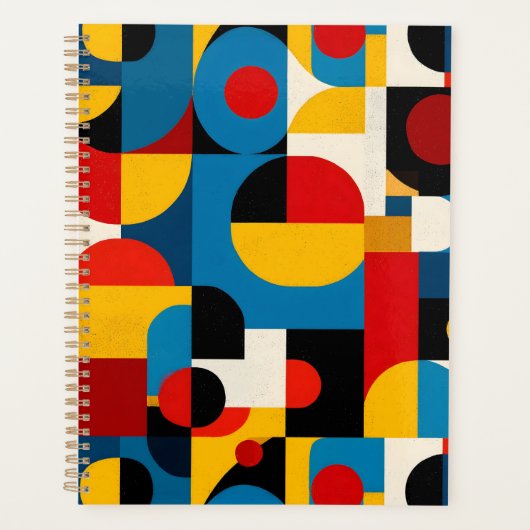Modern geometrisch patroon in Bauhaus-stijl Planner (Voorkant)