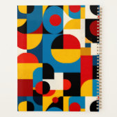 Modern geometrisch patroon in Bauhaus-stijl Planner (Achterkant)