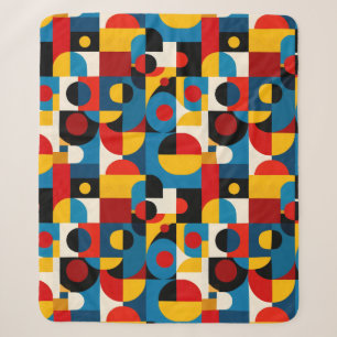 Modern geometrisch patroon in Bauhaus-stijl Sherpa Deken