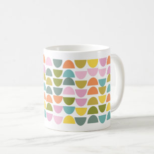 Modern geometrisch patroon in Cute Spring Colors Koffiemok