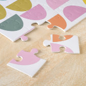 Modern geometrisch patroon in Cute Spring Colors Legpuzzel (Zijkant)