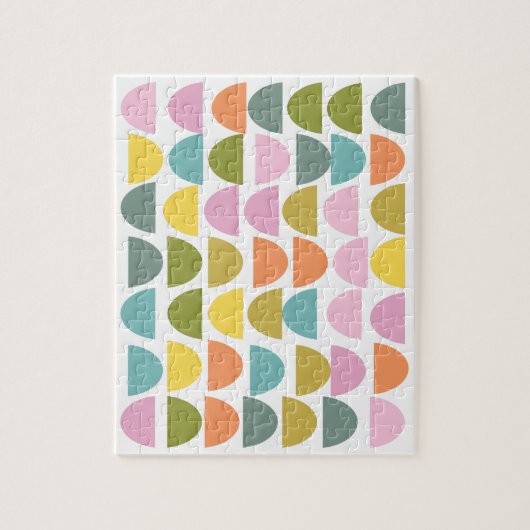 Modern geometrisch patroon in Cute Spring Colors Legpuzzel (Verticaal)