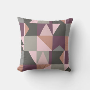 Modern geometrisch patroon in najaarkleuren kussen