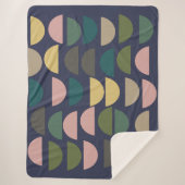 Modern geometrisch patroon in pasteelaardbedekking sherpa deken (Voorkant)