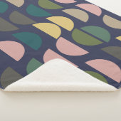 Modern geometrisch patroon in pasteelaardbedekking sherpa deken (3/4)