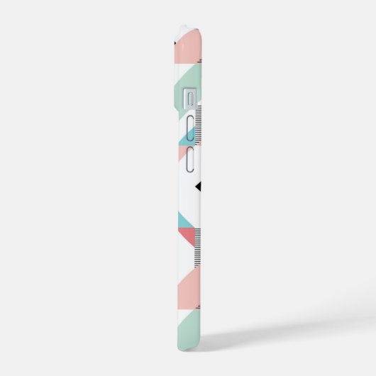 Modern geometrisch patroon iPhone 15 case (Linkerkant)