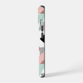 Modern geometrisch patroon iPhone 15 case (Linkerkant)