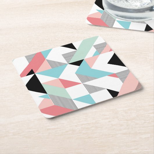 Modern geometrisch patroon kartonnen onderzetters (Schuin)