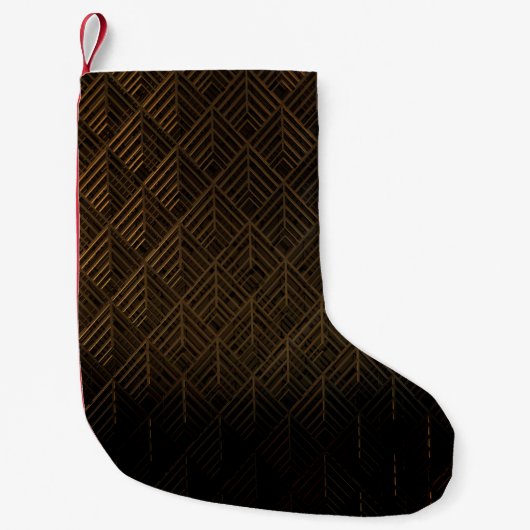Modern geometrisch patroon kleine kerstsok (Voorkant)