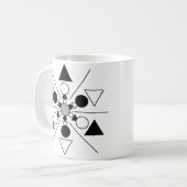 Modern geometrisch patroon koffiemok (Voorkant links)