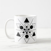 Modern geometrisch patroon koffiemok (Links)