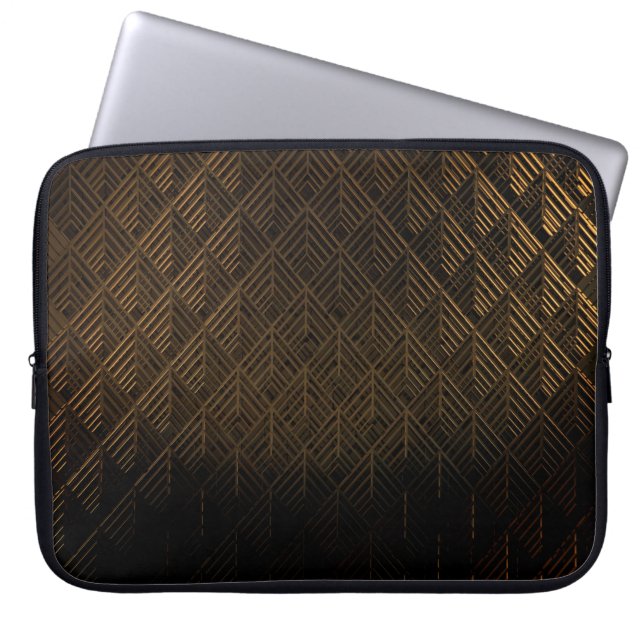 Modern geometrisch patroon laptop sleeve (Voorkant)