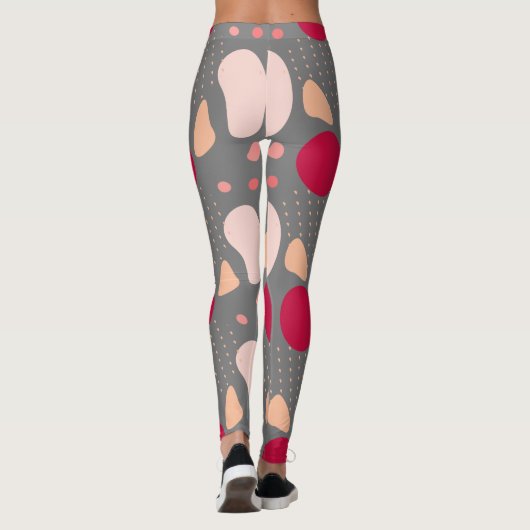 Modern geometrisch patroon leggings (Achterkant)