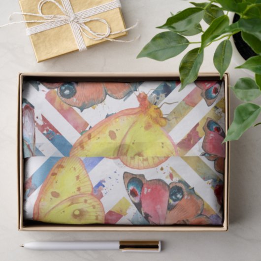 Modern geometrisch patroon met buistraten tissuepapier (Geschenk)