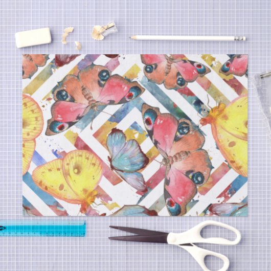 Modern geometrisch patroon met buistraten tissuepapier (Craft)