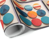 Modern geometrisch patroon met middelmatige midden cadeaupapier (Rol Hoek)