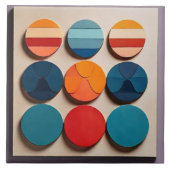 Modern geometrisch patroon met middelmatige midden tegeltje (Voorkant)