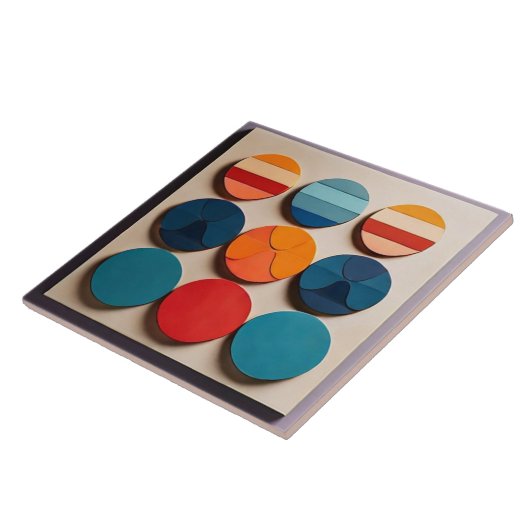 Modern geometrisch patroon met middelmatige midden tegeltje (Zijkant)