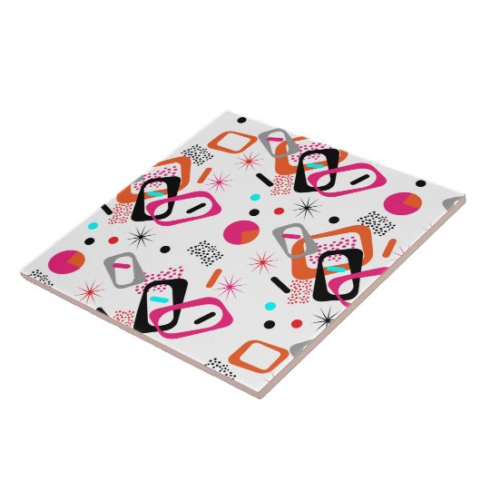 Modern geometrisch patroon met middelmatige midden tegeltje (Zijkant)