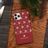 Modern geometrisch patroon met stermonogram Case-Mate iPhone case