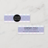 Modern geometrisch patroon mini visitekaartje (Voorkant / Achterkant)